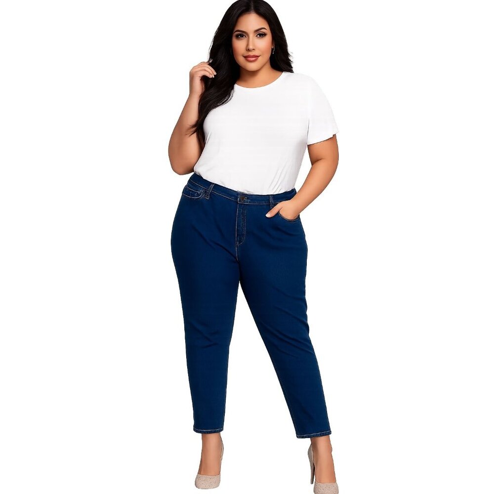 Jeans Lee Riders Straight Leg Denim Women's Woman's Plus Size 26 W Petite